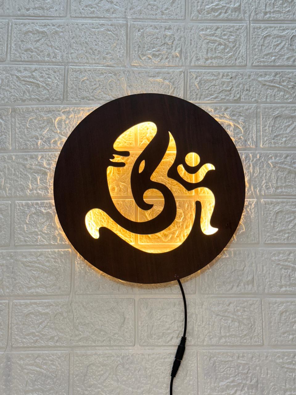 Om Ganesha LED Wall Decor