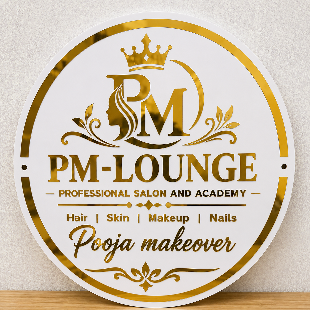 Custom Acrylic Salon Logo Board – Premium Business Sign