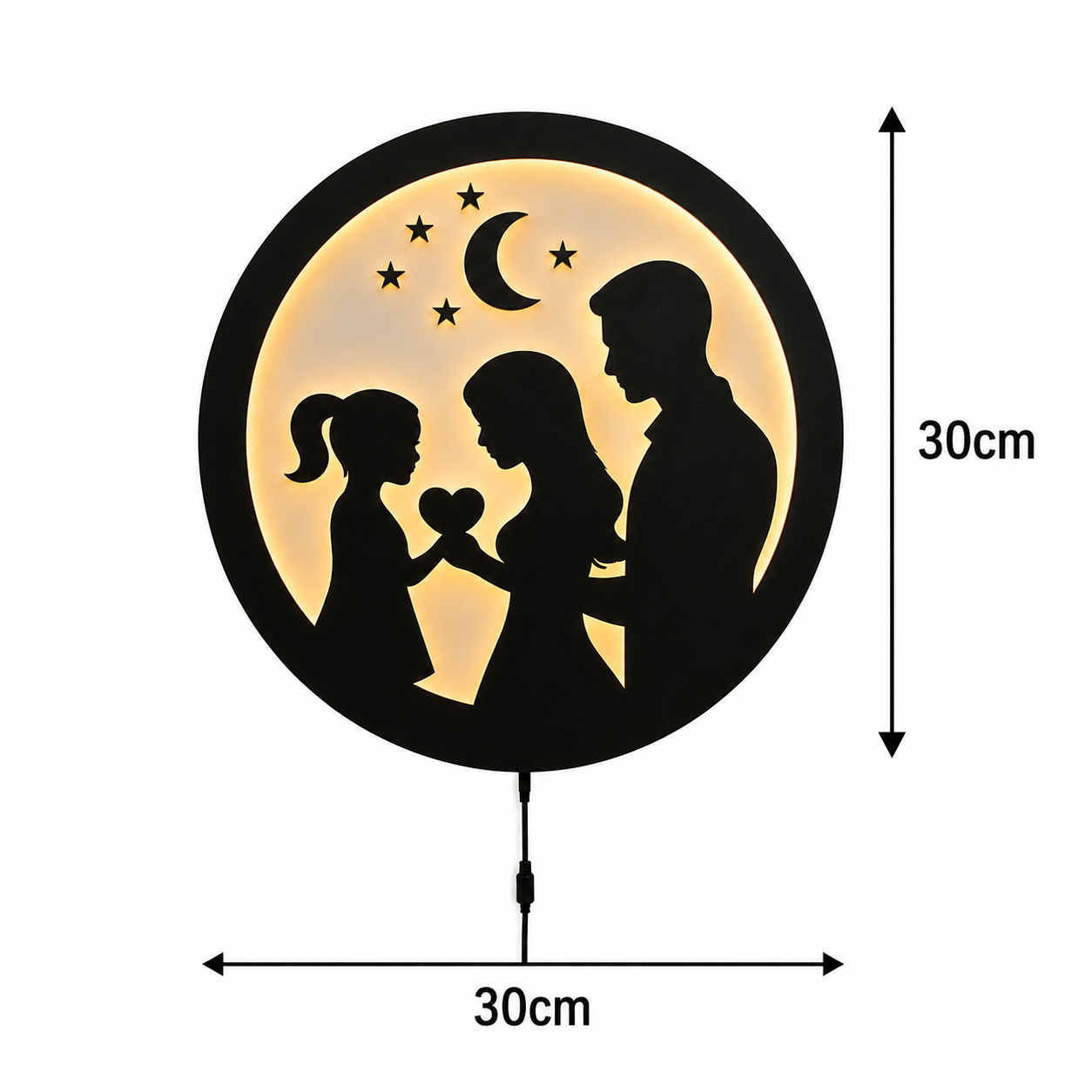 Family Heart LED Wall Light