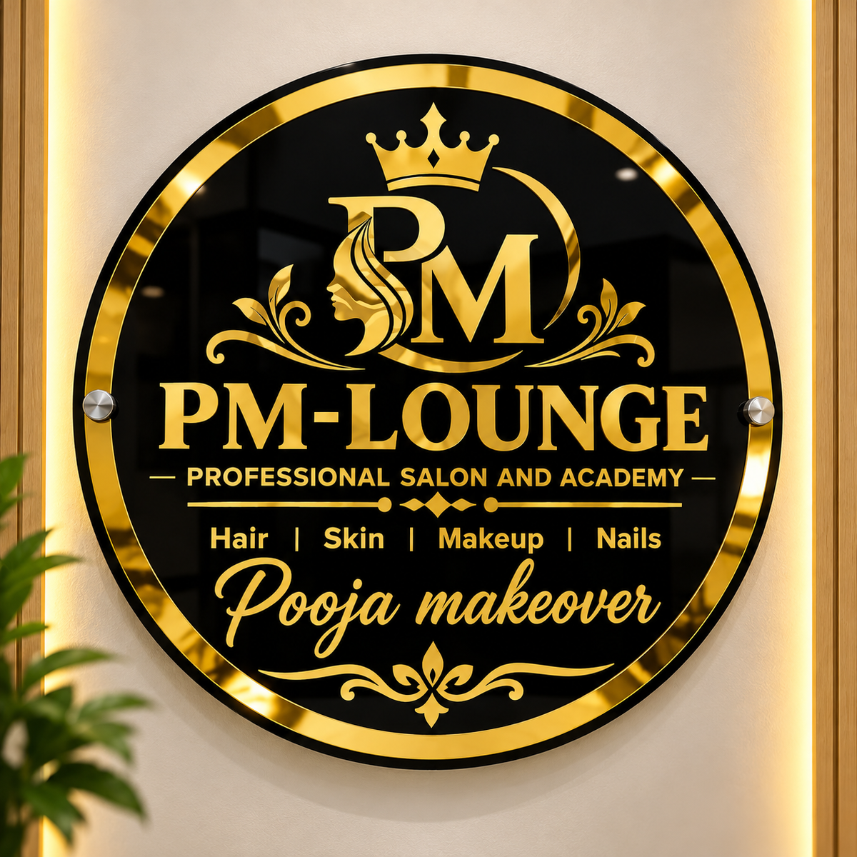 Acrylic Salon Logo Board – Premium Business Sign