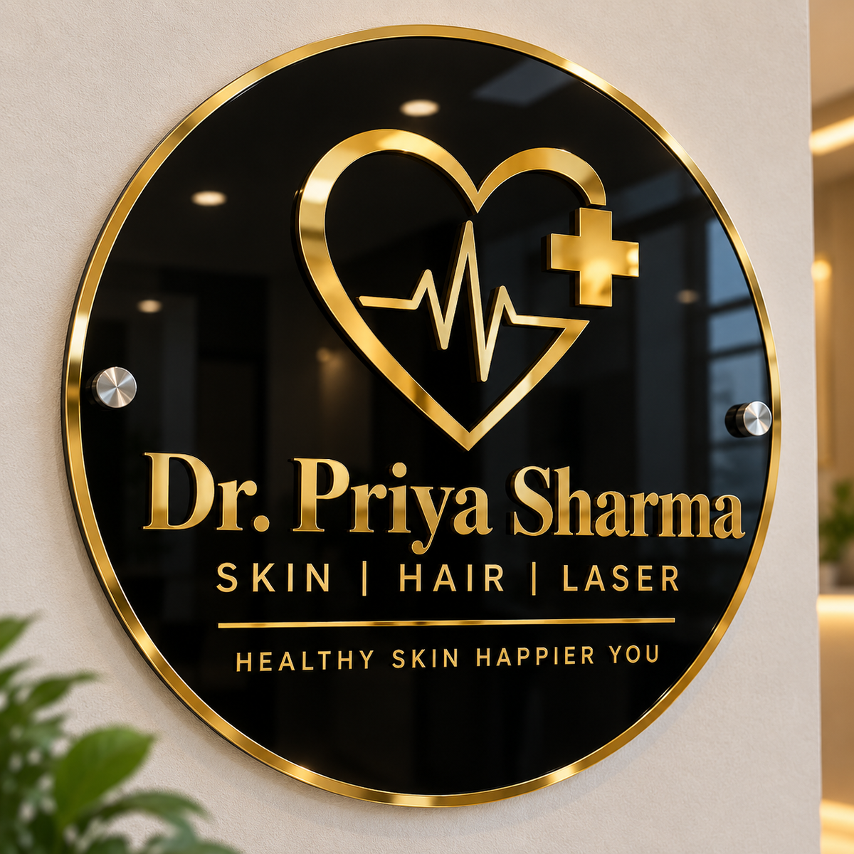 Hospital, Clinic & Medical Acrylic Logo Board