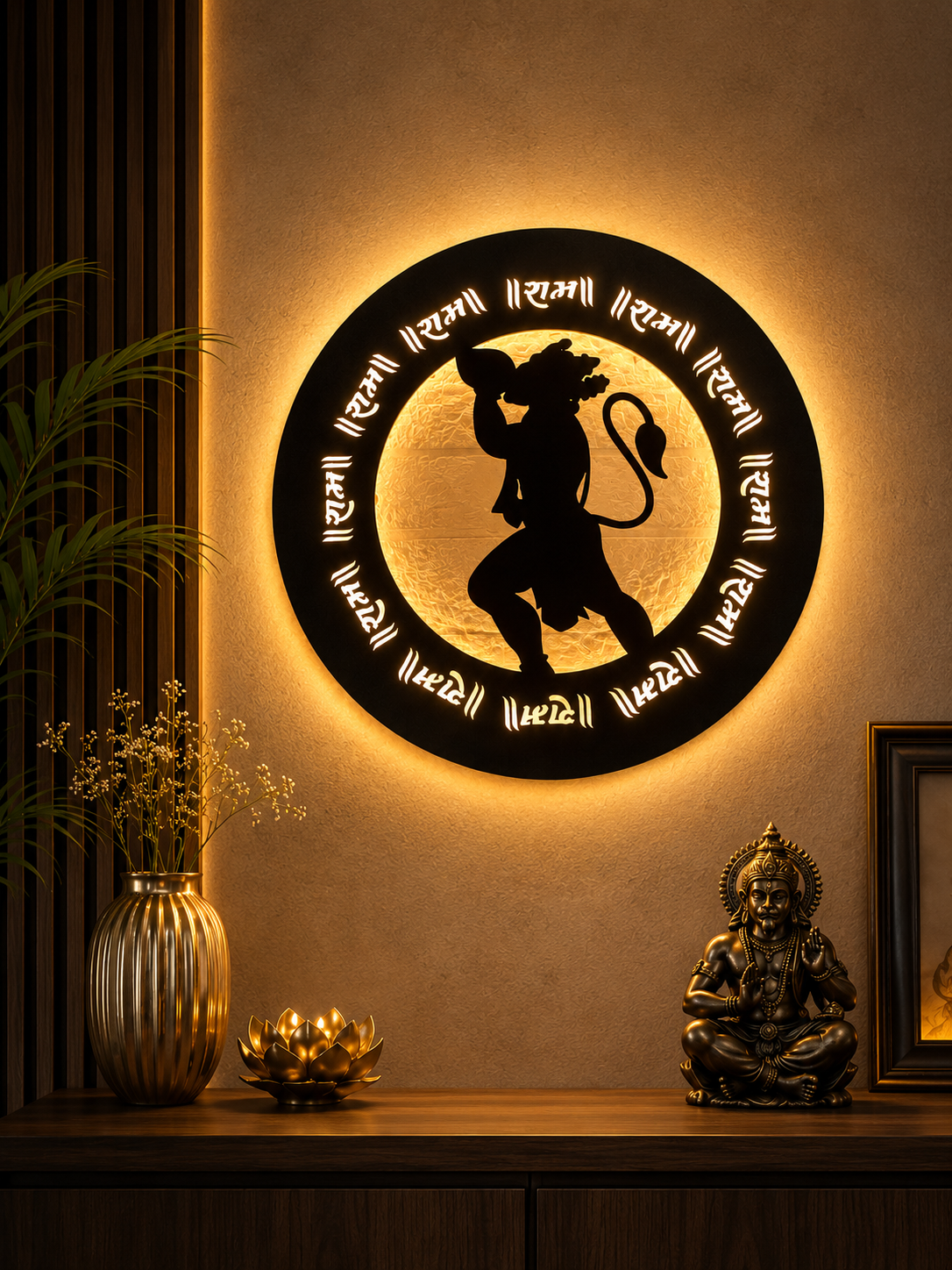 Hanuman Ji LED Wall Decor