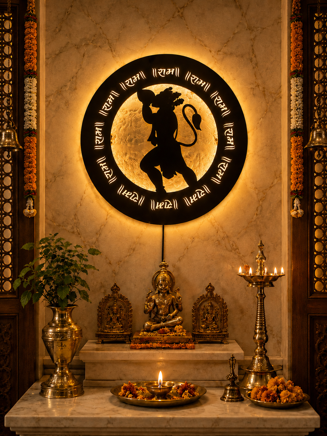 Hanuman Ji LED Wall Decor