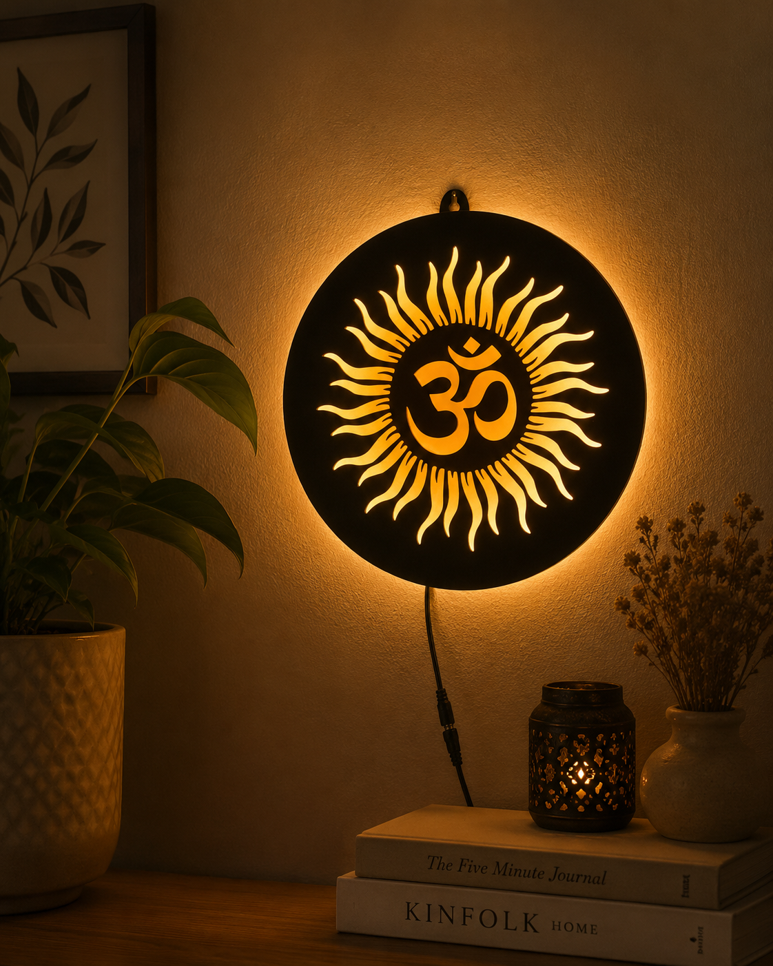 Om Sun LED Wall Decor
