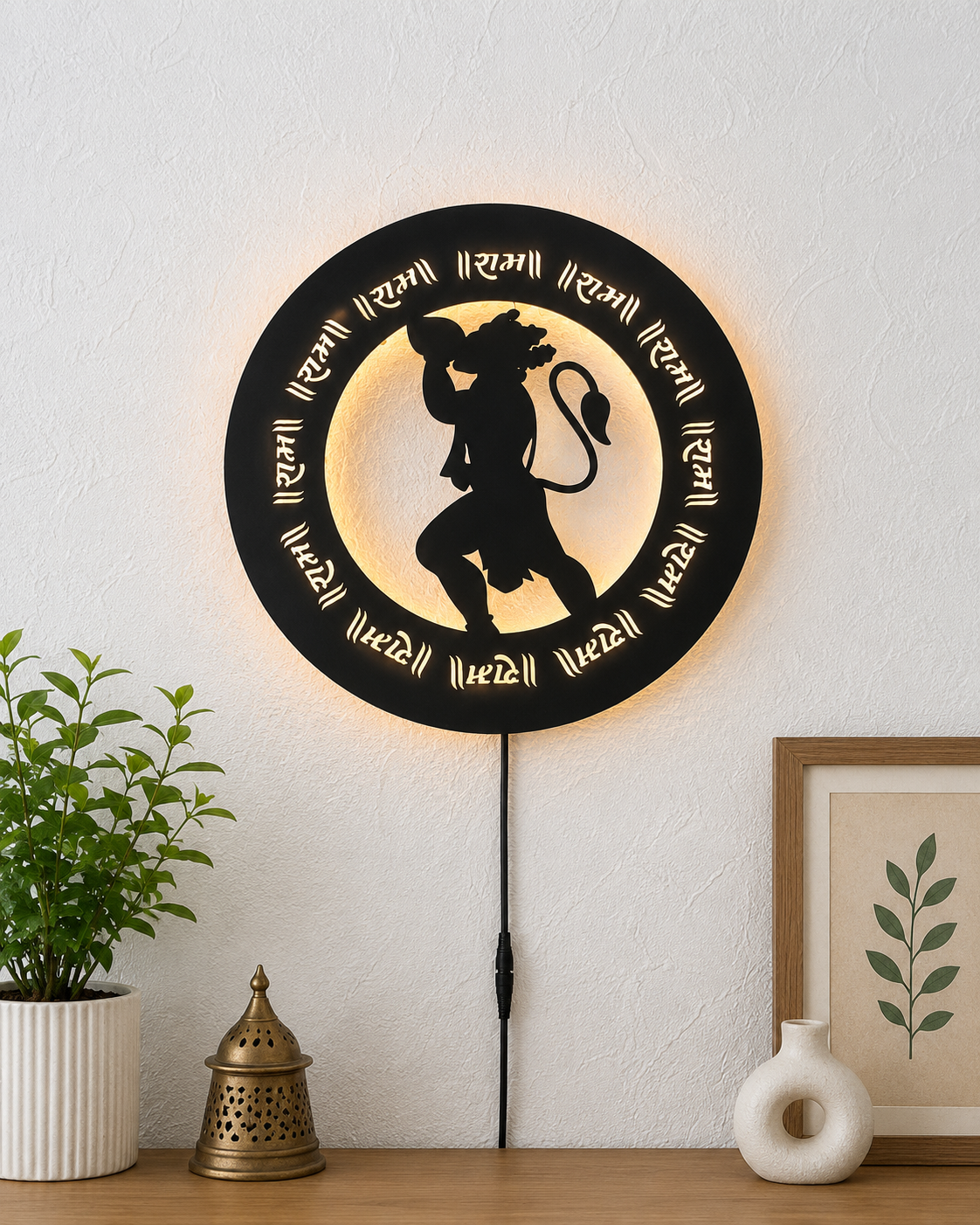 Hanuman Ji LED Wall Decor
