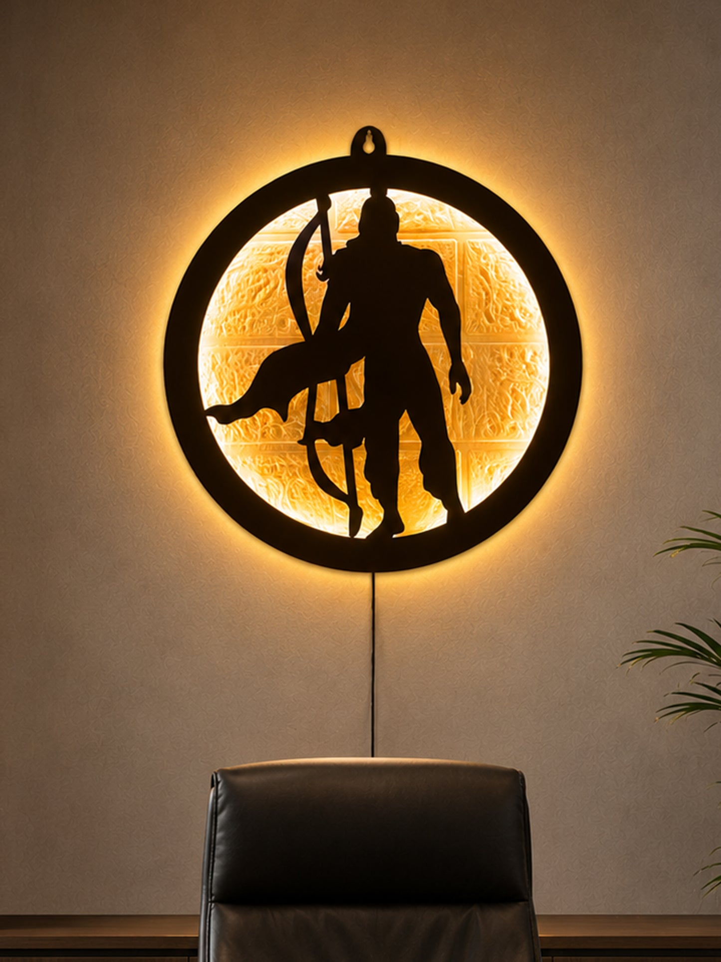 Jai Shri Ram LED Wall Decor