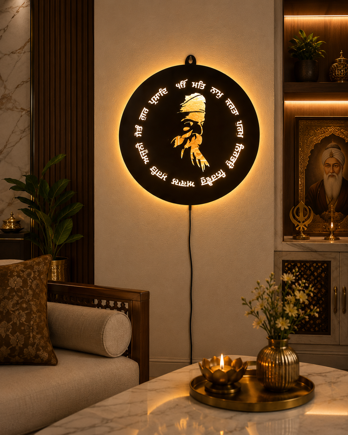 Guru Nanak Dev Ji LED Wall Decor