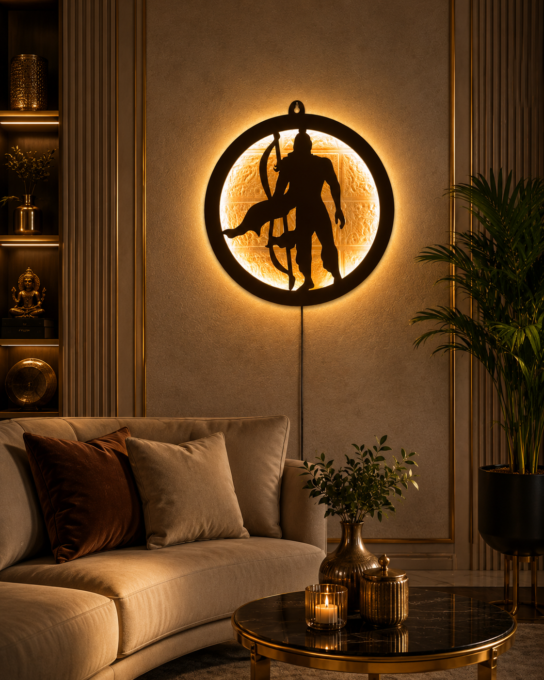Jai Shri Ram LED Wall Decor