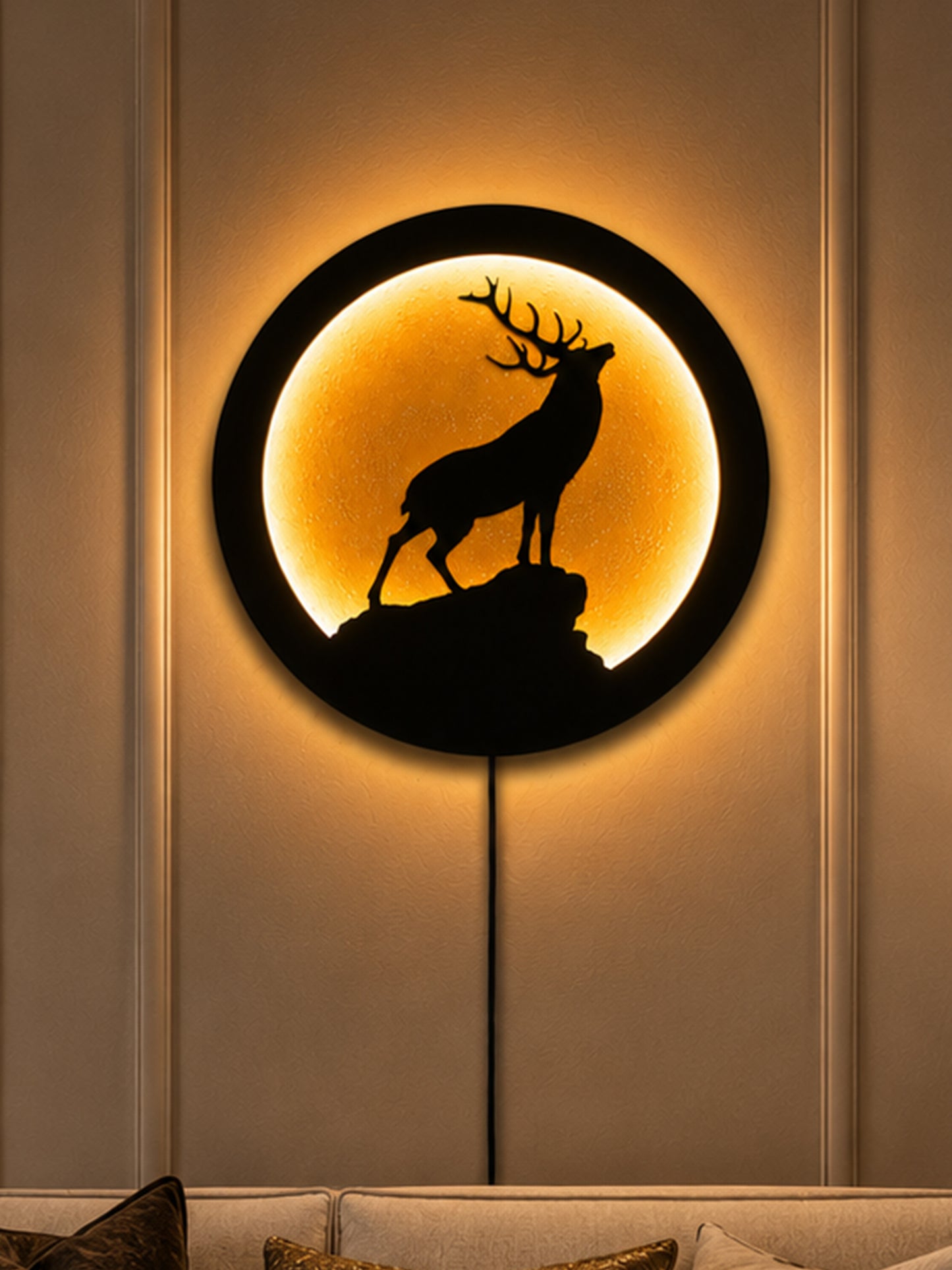 Deer Moon LED Wall Decor