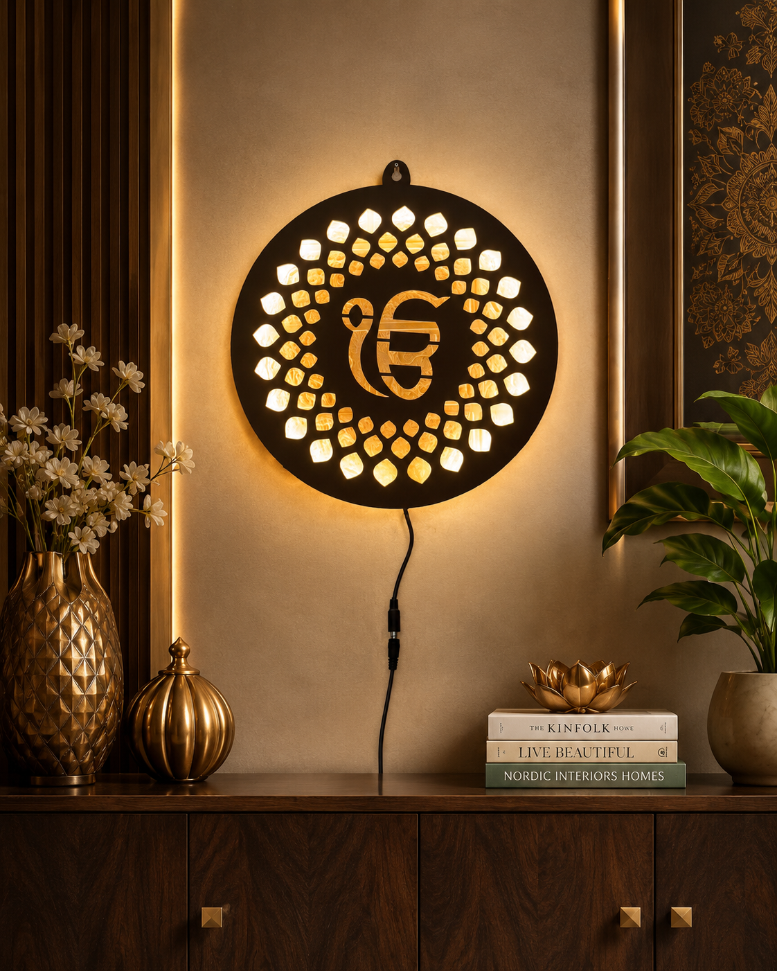 Ik Onkar Divine LED Wall Decor