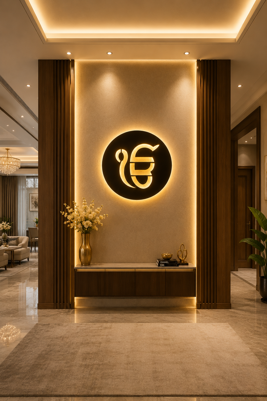 Ik Onkar LED Wall Decor