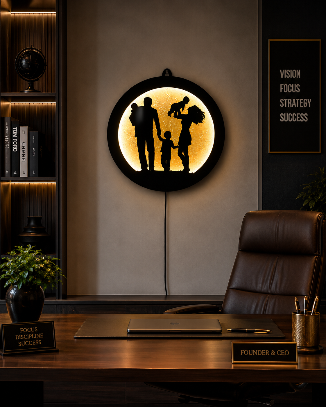 Happy Family LED Wall Decor