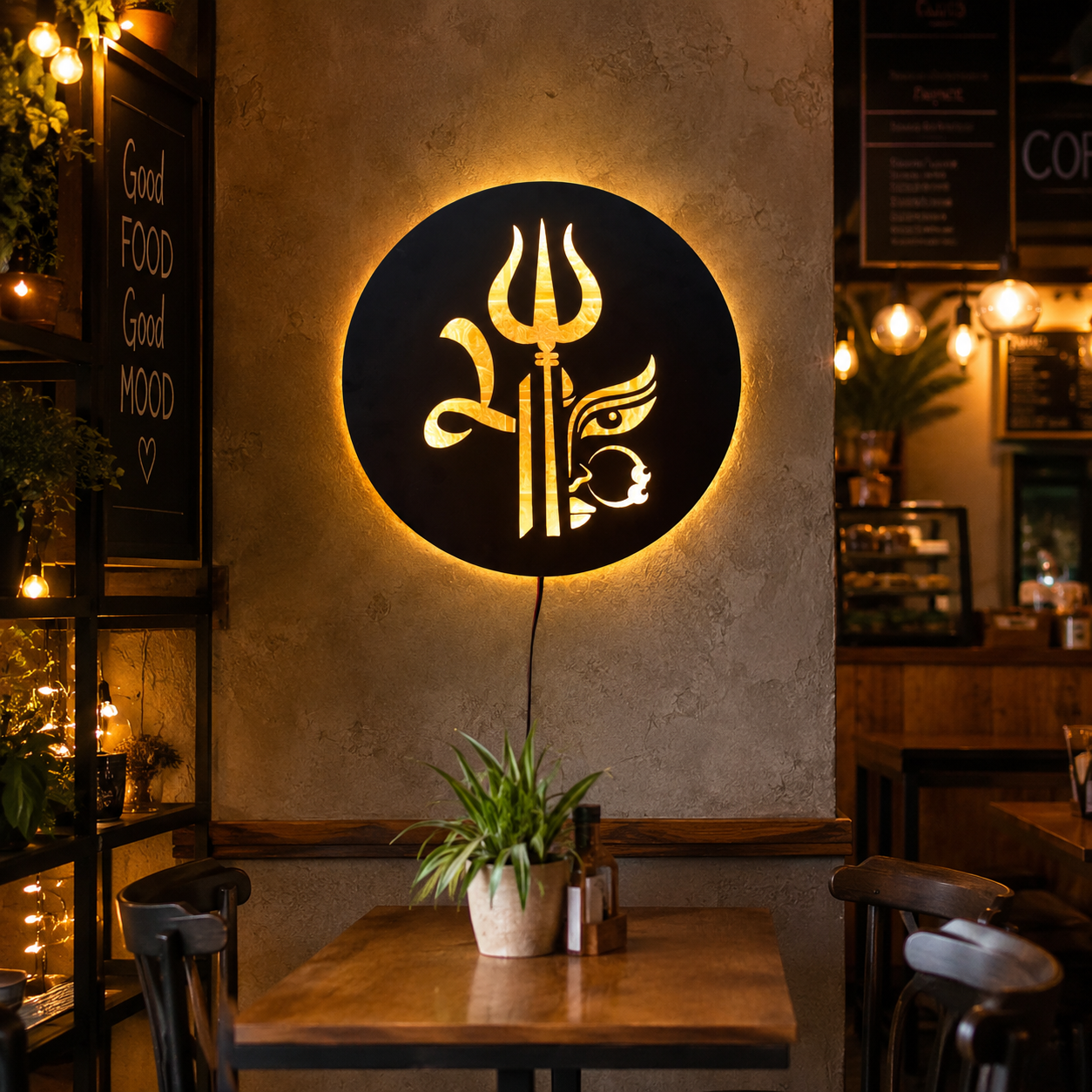 Shiva & Maa Durga LED Wall Decor
