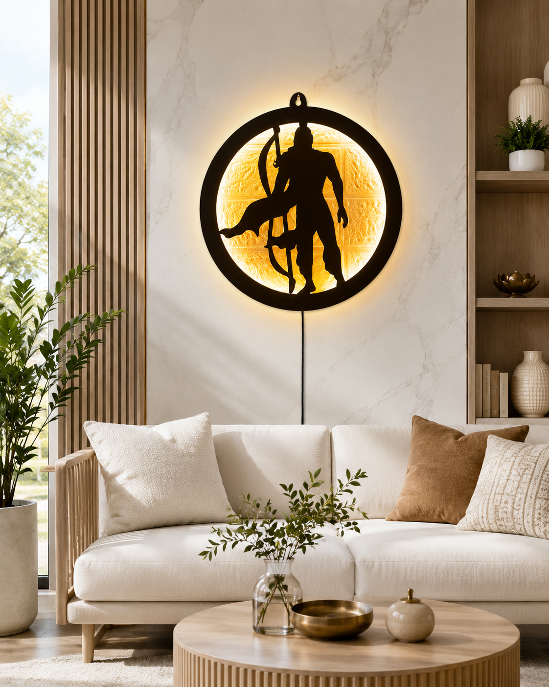 Jai Shri Ram LED Wall Decor