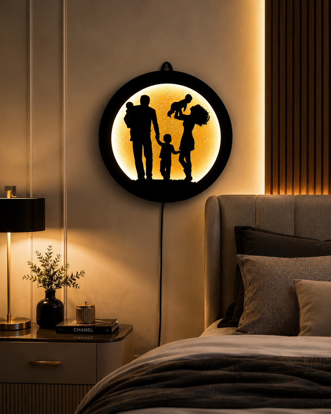 Happy Family LED Wall Decor