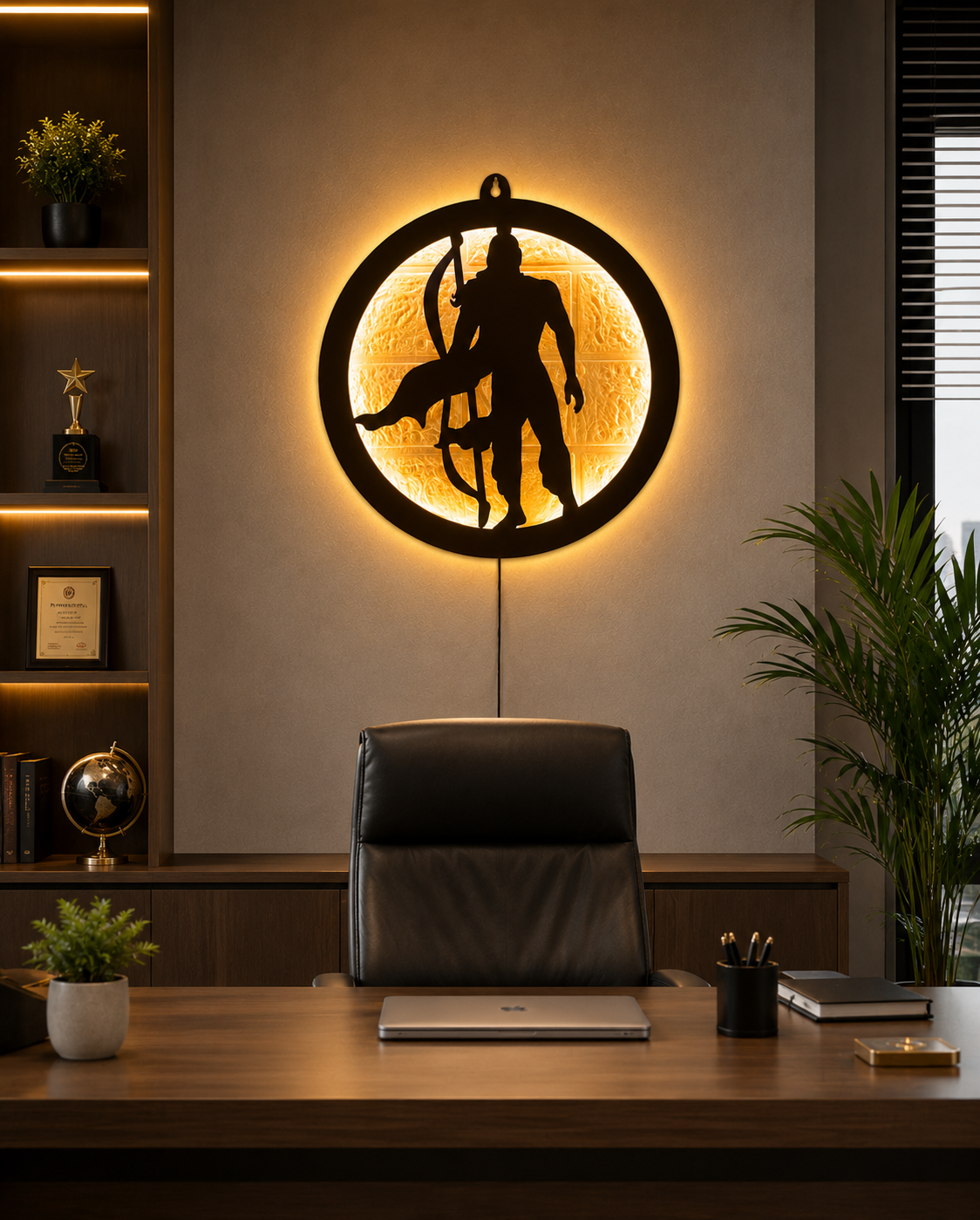 Jai Shri Ram LED Wall Decor