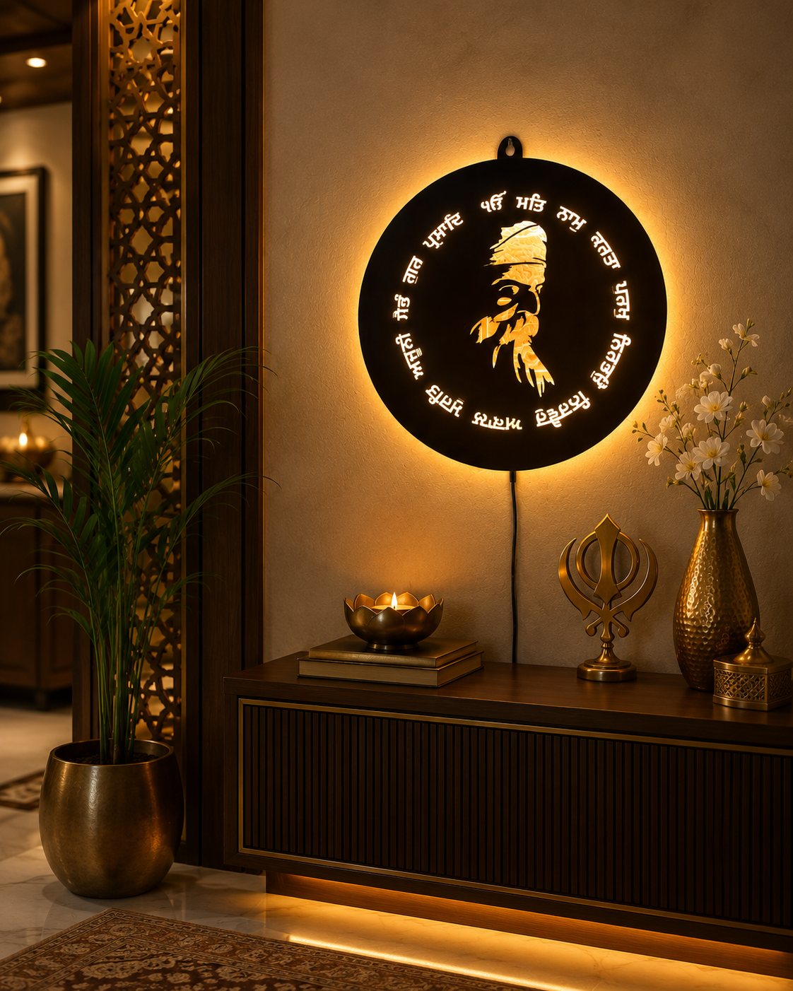 Guru Nanak Dev Ji LED Wall Decor