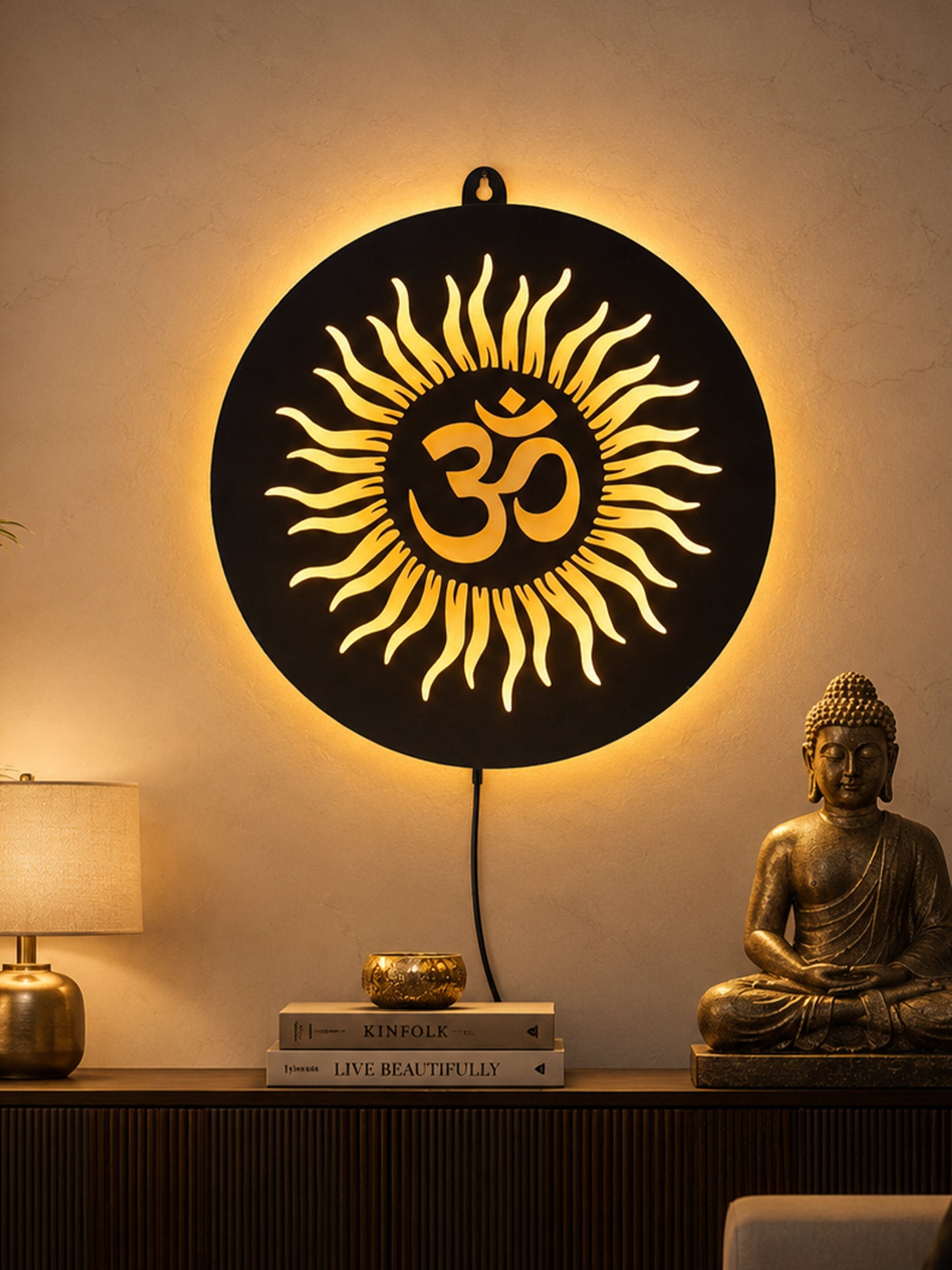 Om Sun LED Wall Decor