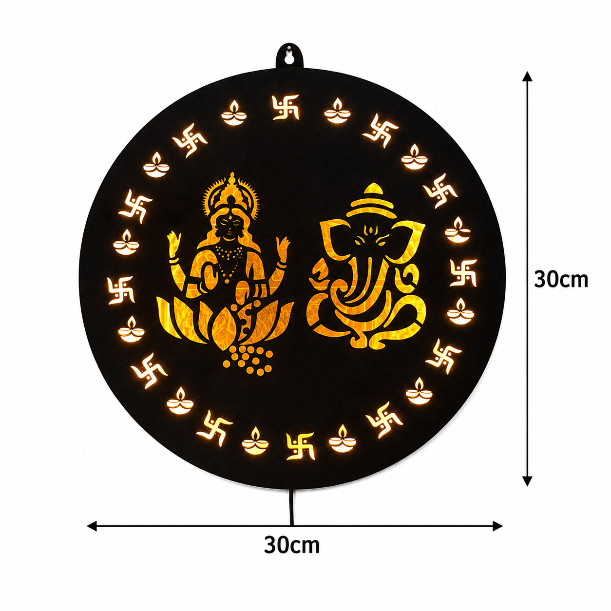 Lakshmi Ganesha LED Wall Decor