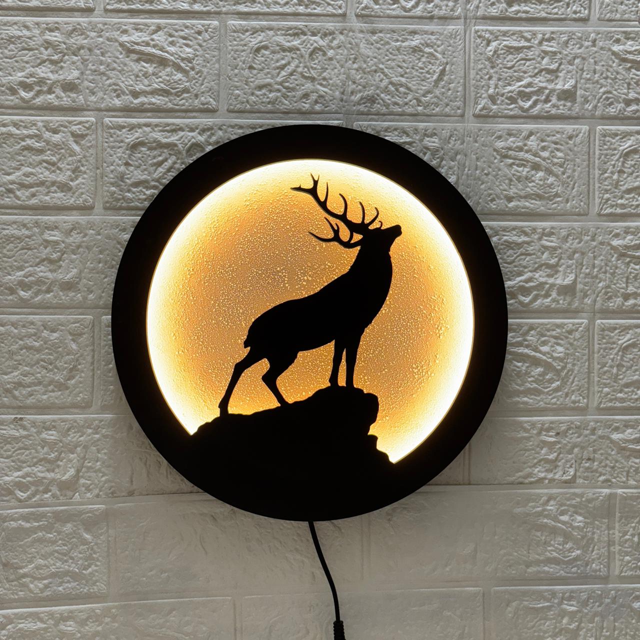 Deer Moon LED Wall Decor