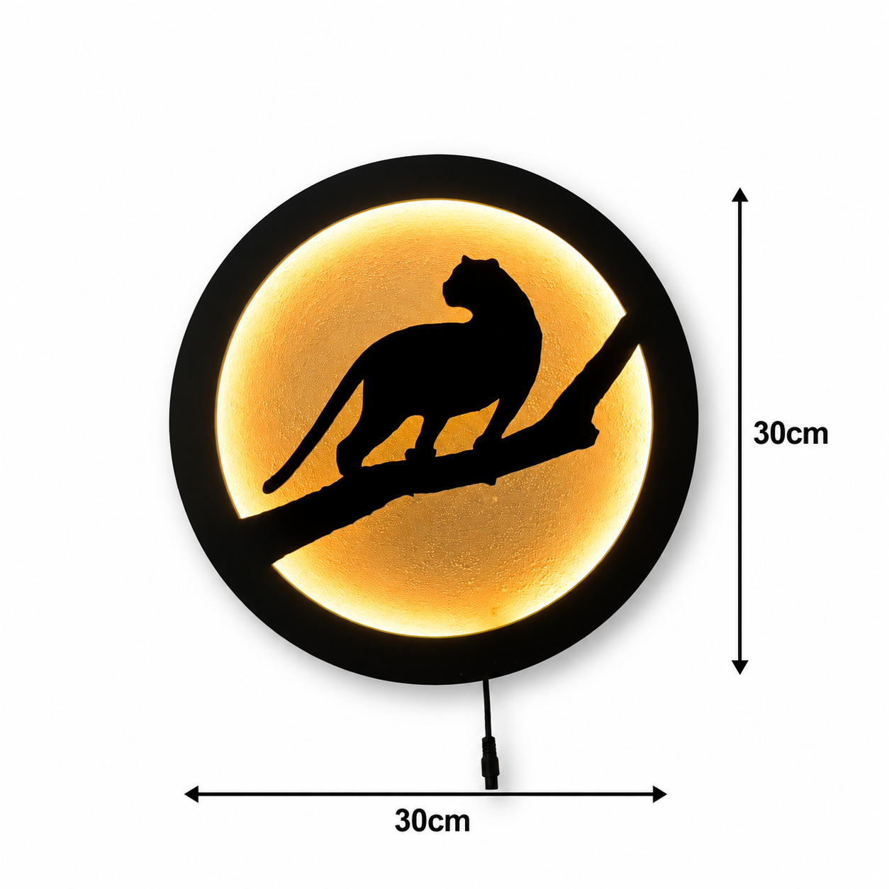 Leopard Moon LED Wall Decor