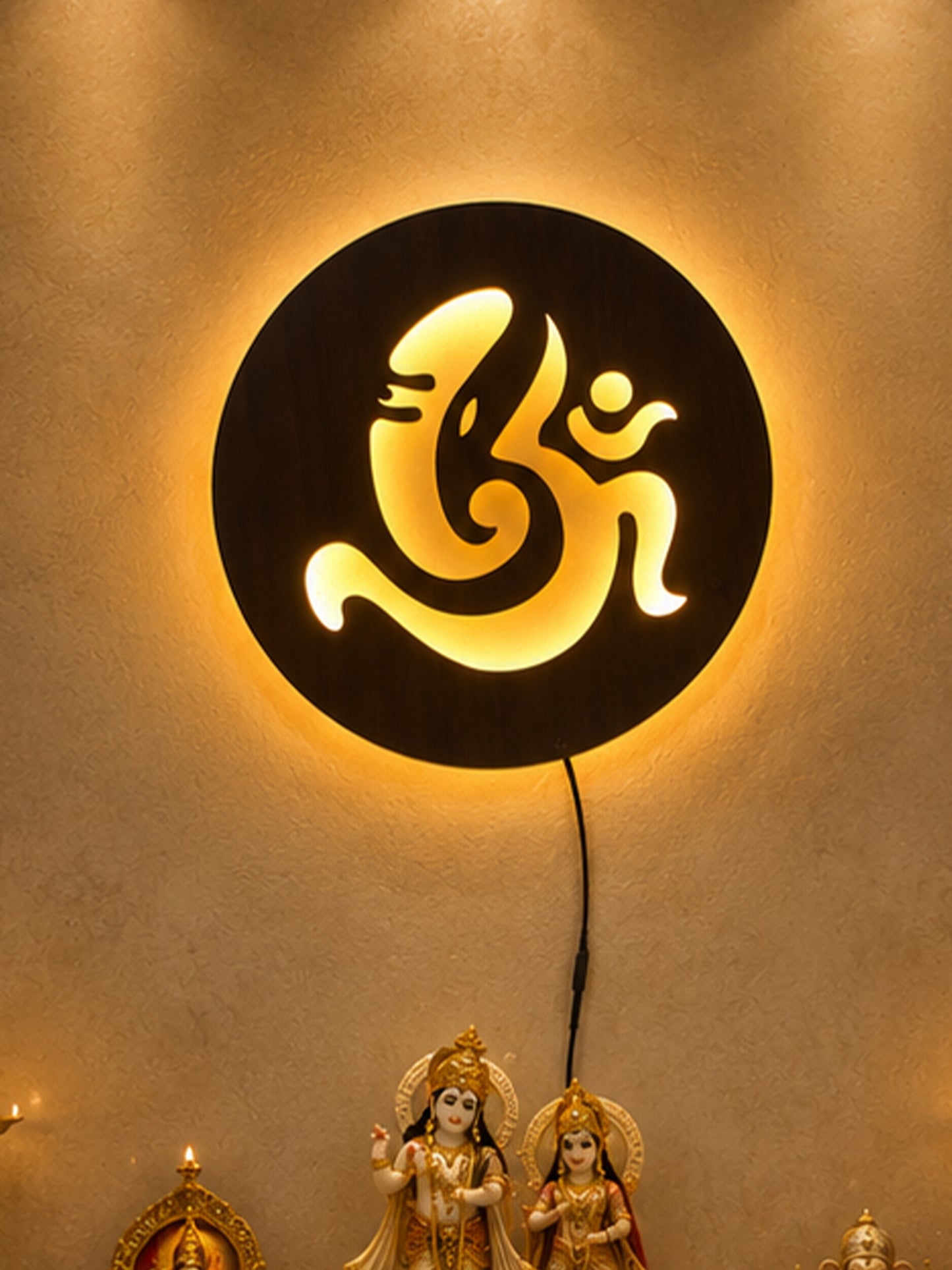 Om Ganesha LED Wall Decor