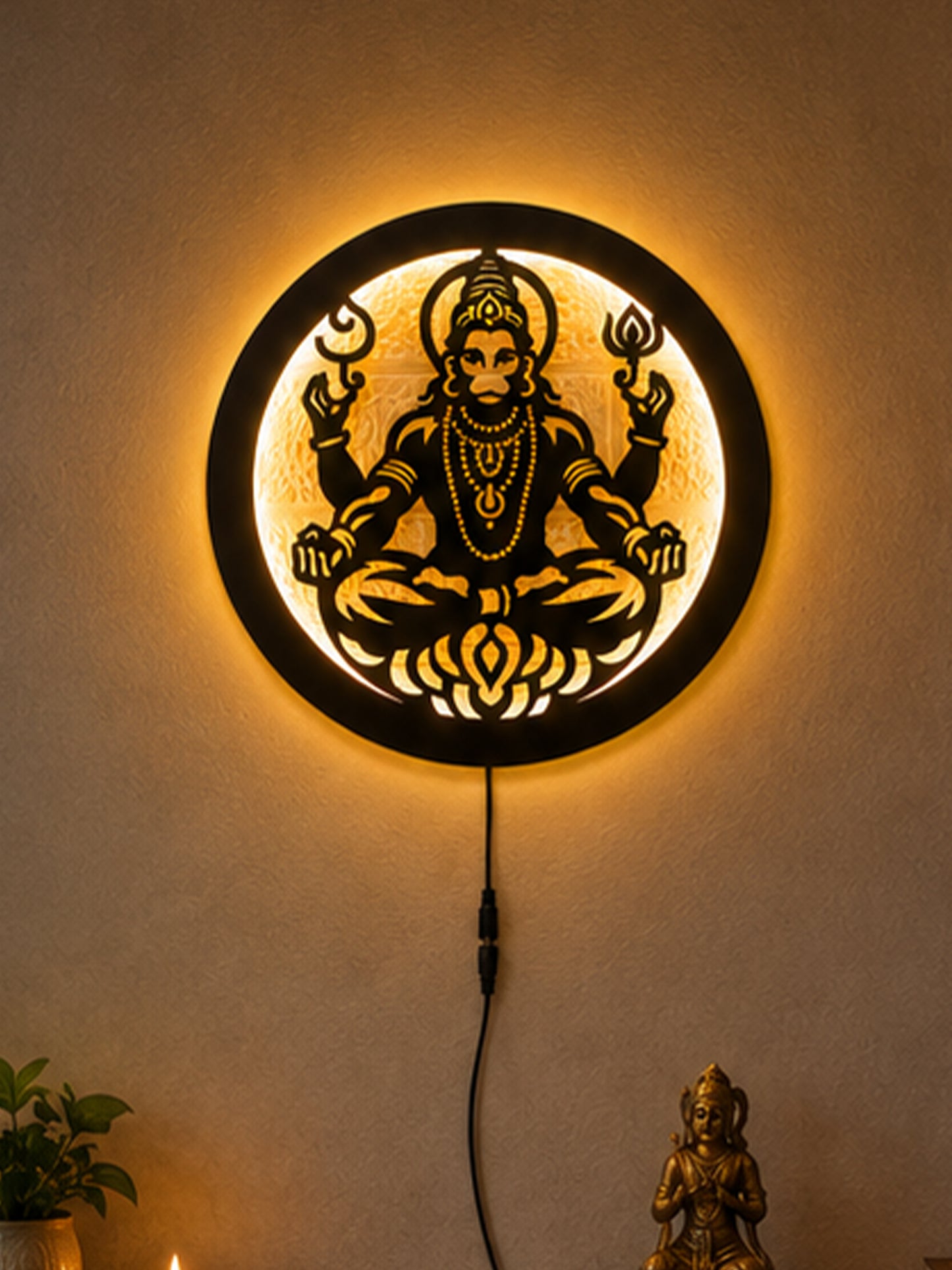 Veer Hanuman LED Wall Decor