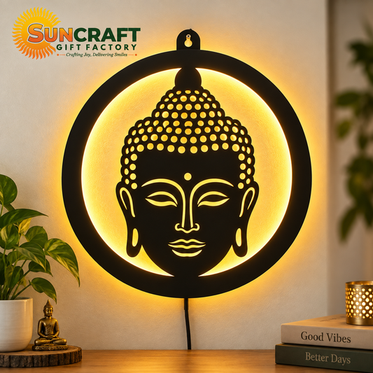 Buddha LED Wall Decor – Peace & Meditation Design