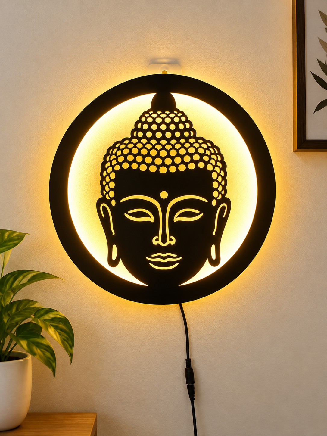 Buddha LED Wall Decor – Peace & Meditation Design