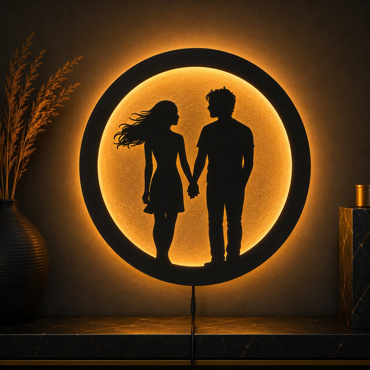 Couple Glow LED Home Decor
