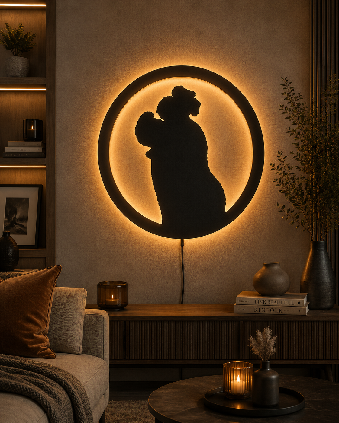 Love Embrace LED Wall Hanging