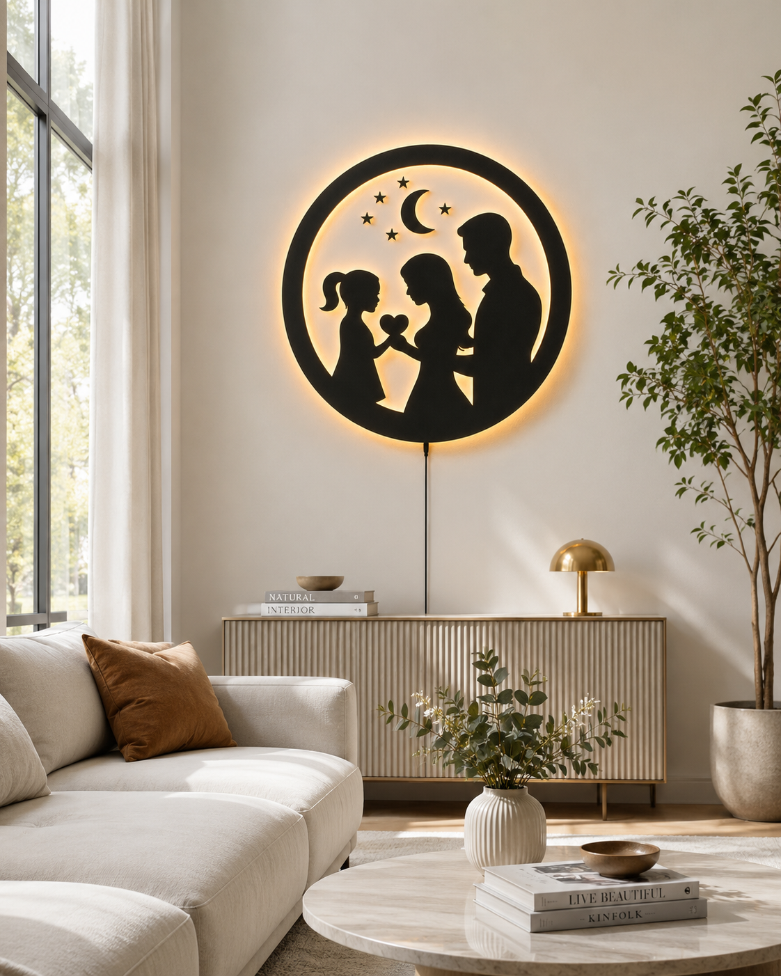 Family Heart LED Wall Light