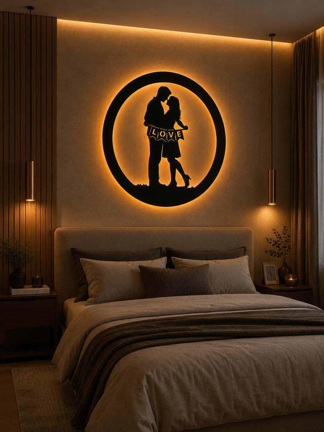 Couple Love LED Wall Decor Lamp