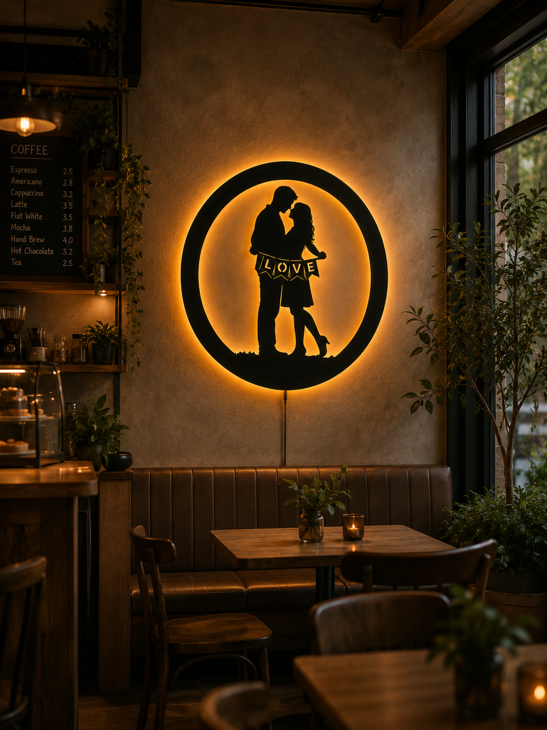 Couple Love LED Wall Decor Lamp