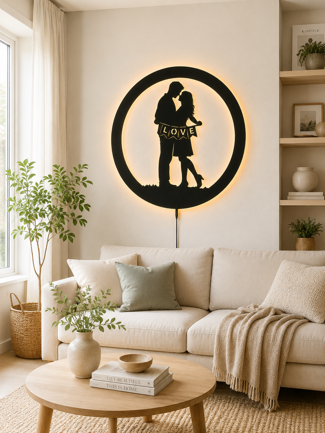 Couple Love LED Wall Decor Lamp