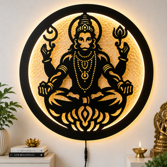 Veer Hanuman LED Wall Decor