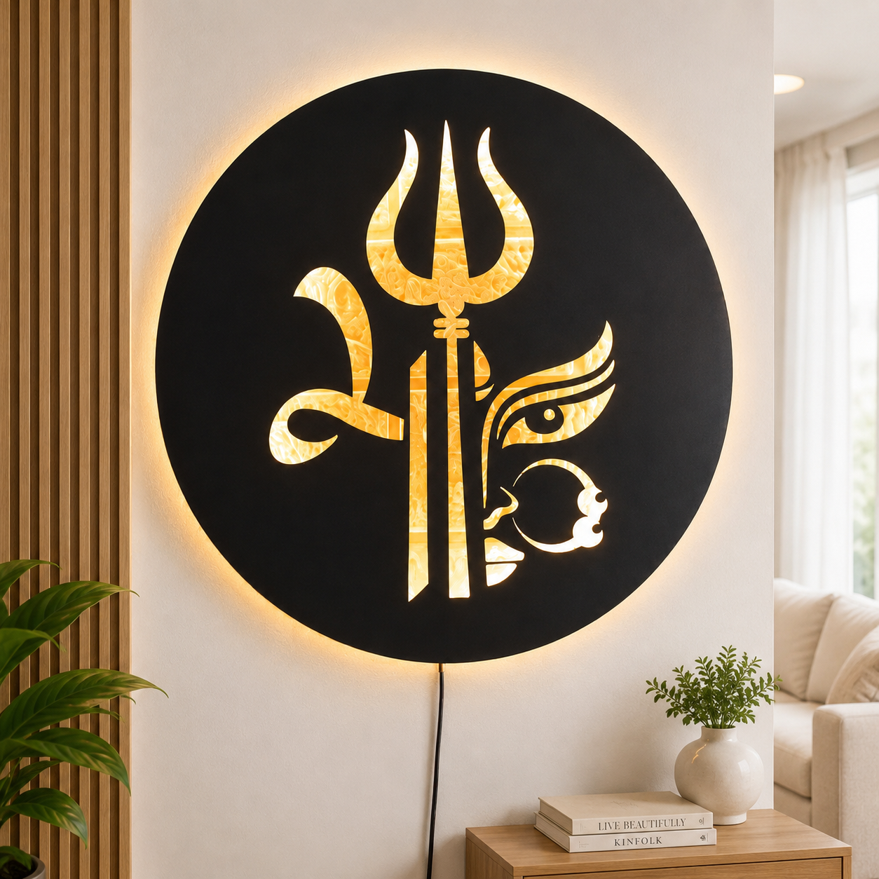 Shiva & Maa Durga LED Wall Decor
