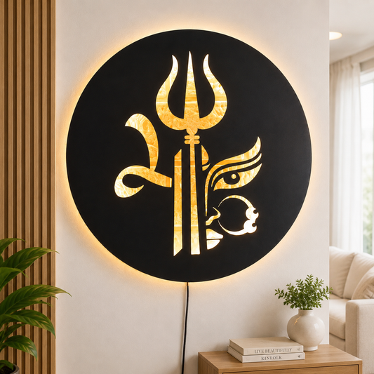 Shiva & Maa Durga LED Wall Decor