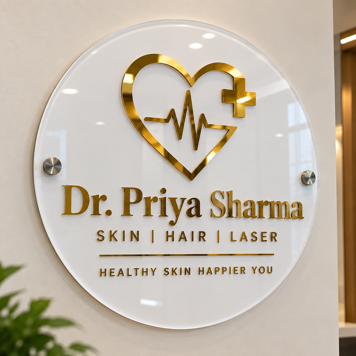 Hospital, Clinic & Medical Acrylic Logo Board