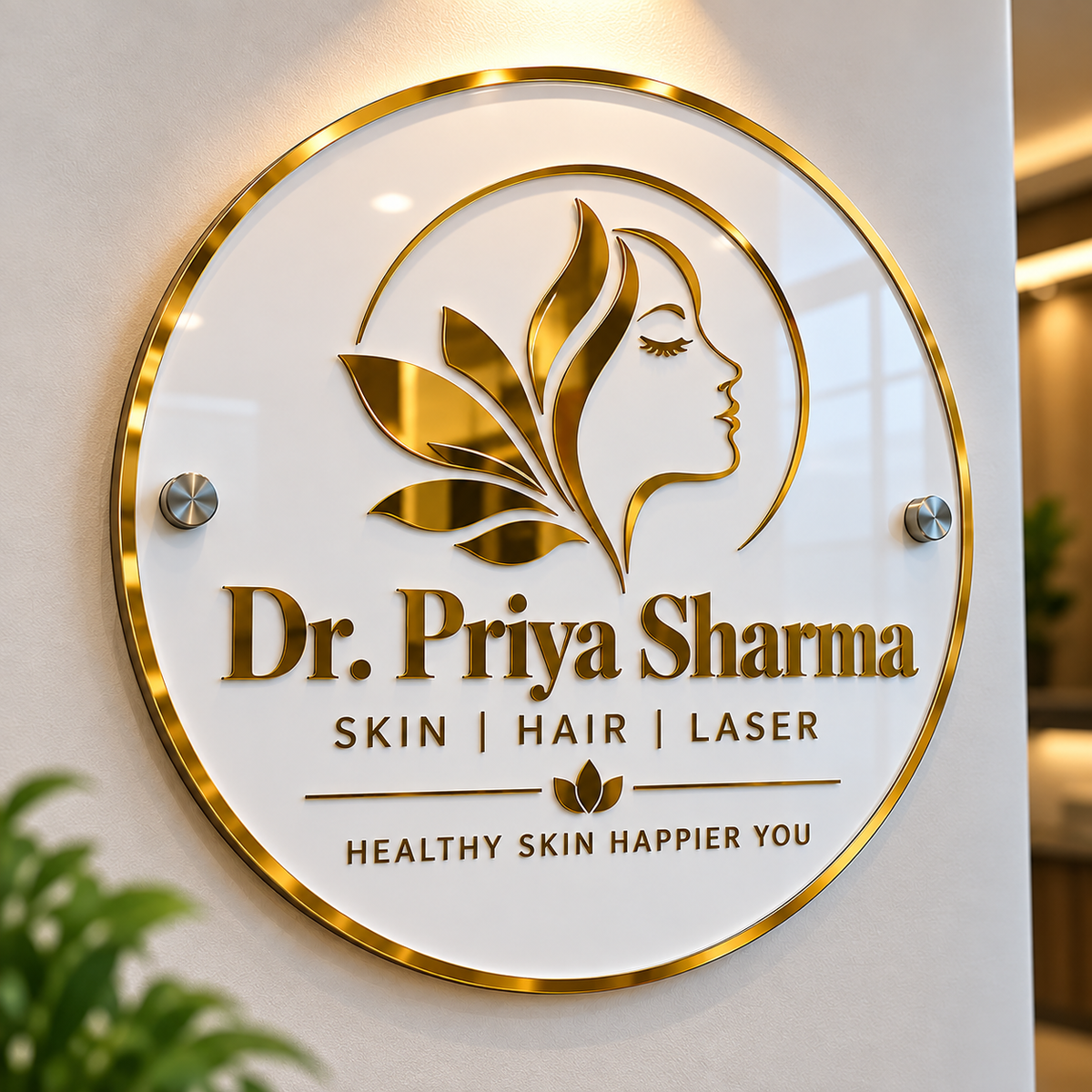 Hospital, Clinic & Medical Acrylic Logo Board