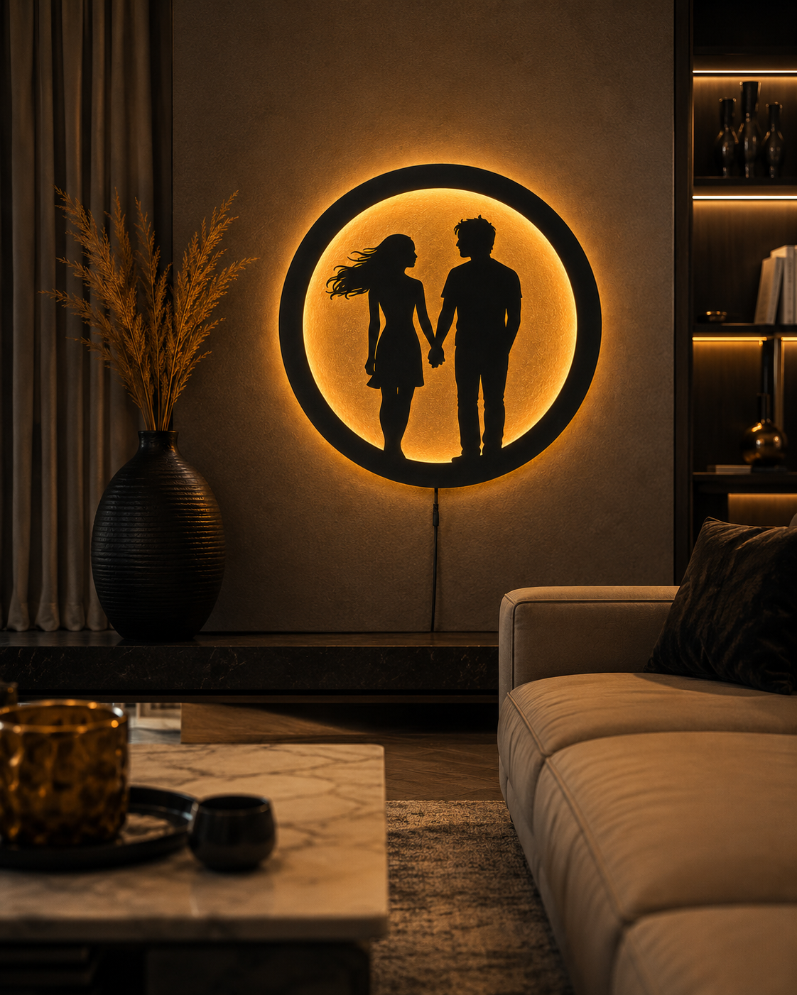 Couple Glow LED Home Decor