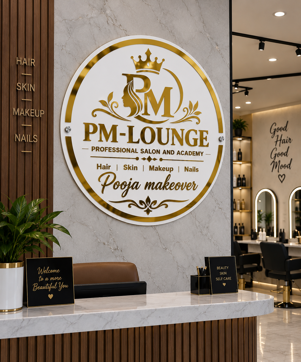 Acrylic Salon Logo Board – Premium Business Sign