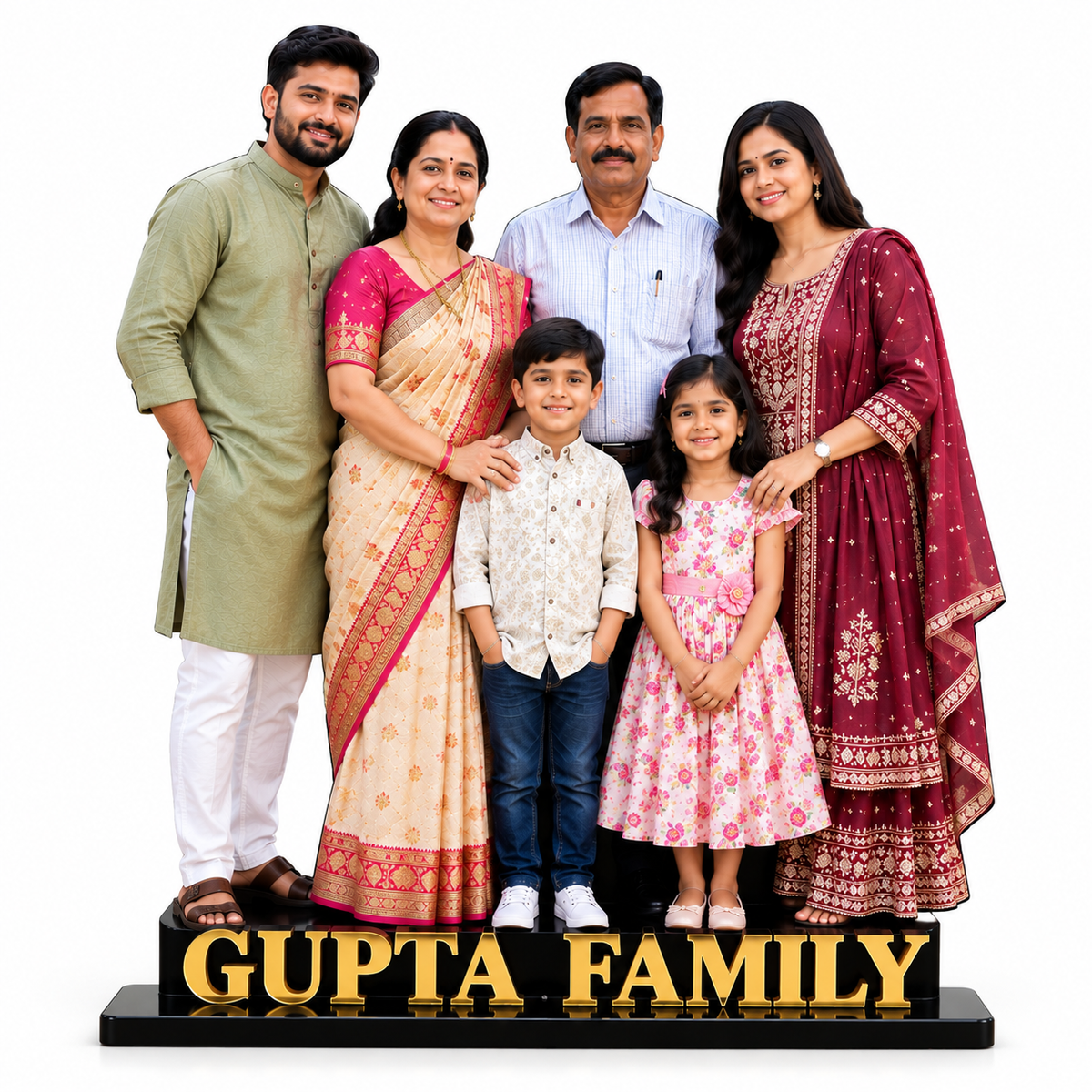 Family Cutout Standee – Custom Family Name