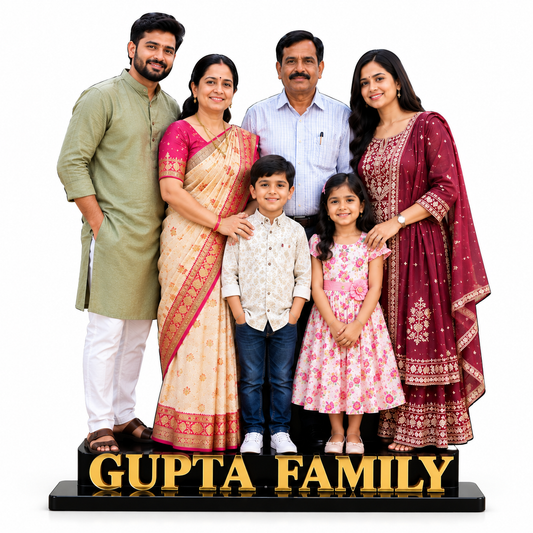 Family Cutout Standee – Custom Family Name